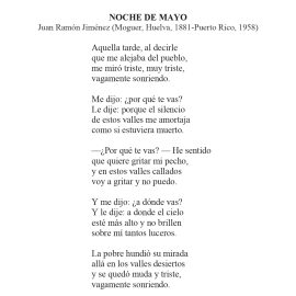 N.º 8G «Noche de mayo» de Juan Ramón Jiménez
