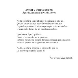 N.º 9C «Amor y otras dudas» de Águeda Jarrín Rois