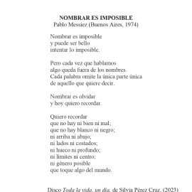 N.º 11A «Nombrar es imposible» de Pablo Messiez