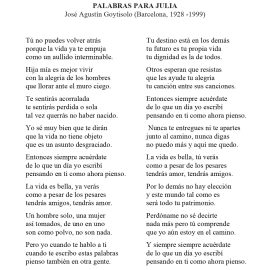 N.º 11E «Palabras para Julia» de José Agustín Goytisolo