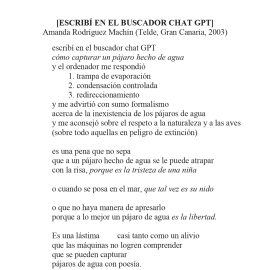 N.º 12D «[Escribí en el buscador chat GPT]» de Amanda Rodríguez Machín