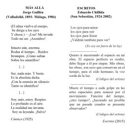 N.º 13C «Más allá» de Jorge Guillén y «Escritos» de Eduardo Chillida