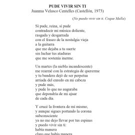 N.º 15C «Pude vivir sin ti» de Juanma Velasco Centelles