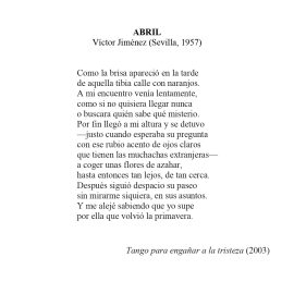 N.º 15G «Abril» de Víctor Jiménez