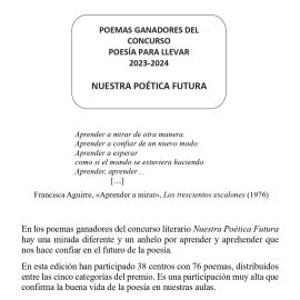 N.º 17BIS_Poemas ganadores del concurso de poesía intercentros «Nuestra poética futura»