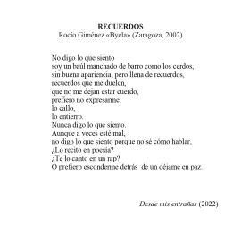 N.º 18C «Recuerdos» de Rocío Giménez «Byela»