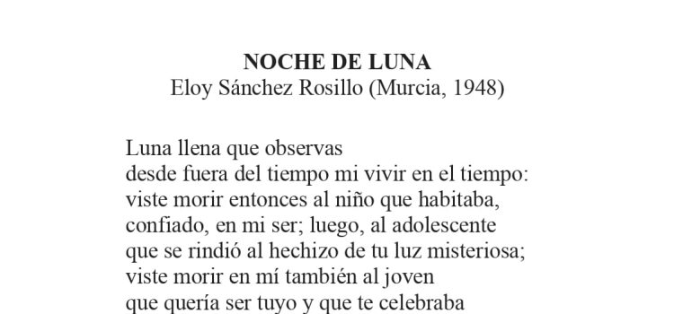 N.º 5D «Noche de luna» de Eloy Sánchez Rosillo