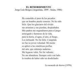 N .º 1A «El remordimiento» de Jorge Luis Borges