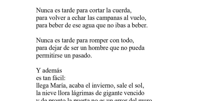 N .º 1C «Nunca es tarde» de Benjamín Prado
