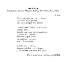N .º 1F «Soledad» de Juan Ramón Jiménez