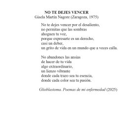N .º 1G «No te dejes vencer» de Gisela Martín Nagore