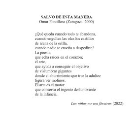 N.º 2A «Salvo de esta manera»de Omar Fonollosa