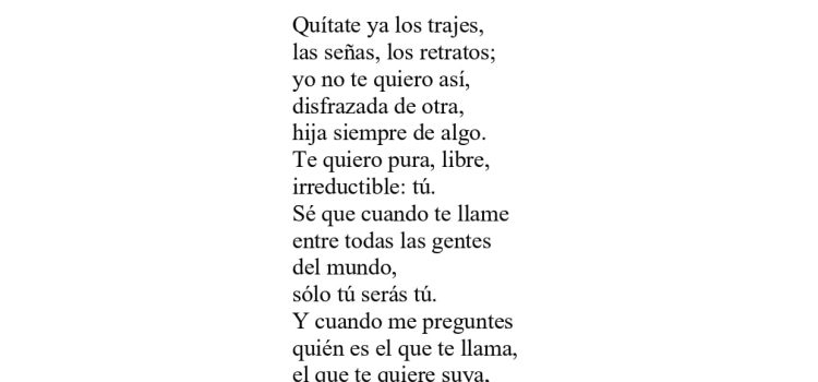 N.º 2C «[Para vivir no quiero]» de Pedro Salinas