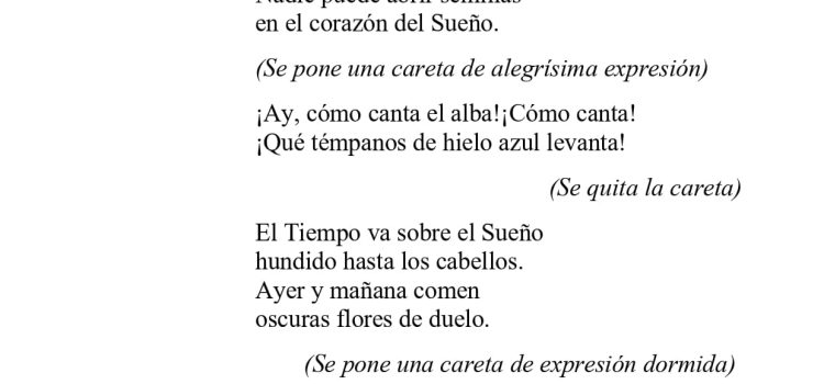 N.º 3F «[El sueño va sobre el tiempo]» de Federico García Lorca