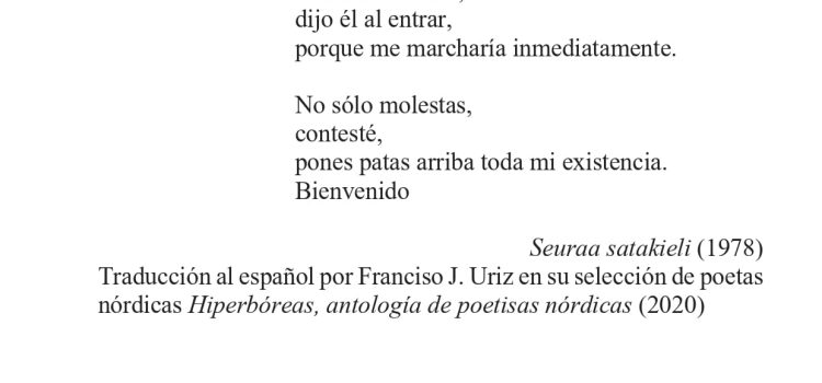 N.º 3G «[Dime si molesto]» de Eeva Kilpi