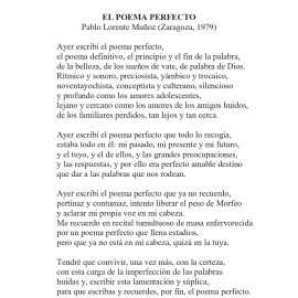 N.º 4G «El poema perfecto» de Pablo Lorente Muñoz
